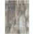 5' X 8' Taupe and Gray Abstract Washable Non Skid Indoor Outdoor Area Rug