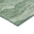 5' X 8' Green Striped Washable Indoor Outdoor Area Rug