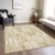 3' X 5' Gold Beige And Ivory Abstract Washable Indoor Outdoor Area Rug - Gold, Beige, Ivory