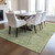 3' X 5' Artichoke Green And Ivory Abstract Washable Indoor Outdoor Area Rug Transitional Style - Artichoke Green, Ivory Color