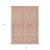 5' X 8' Coral And Ivory Damask Washable Indoor Outdoor Area Rug