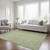 5' X 8' Green Blue And Ivory Floral Washable Indoor Outdoor Area Rug