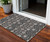 3' X 5' Black Brown And Beige Floral Washable Indoor Outdoor Area Rug