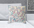 20" x 20" Off White Peacock Blown Seam Floral Indoor Outdoor Throw Pillow Classic Design