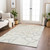 5' X 8' Ivory And Beige Abstract Washable Indoor Outdoor Area Rug Transitional Style - Ivory, Beige Color