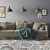 7' X 9' Ivory Blue And Gray Medallion Area Rug