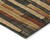 5' X 8' Coffee And Brown Striped Washable Indoor Outdoor Area Rug