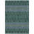 3' X 5' Green Blue And Purple Tribal Washable Indoor Outdoor Area Rug