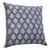20" Indigo And White Cotton Motif Throw Pillow
