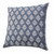20" Indigo And White Cotton Motif Throw Pillow
