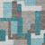3' X 5' Teal Blue Aqua And Beige Abstract Washable Indoor Outdoor Area Rug