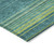 3' X 5' Teal Blue Lime Green And Turquoise Striped Washable Indoor Outdoor Area Rug