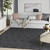 8' X 10' Black Indoor Outdoor Area Rug