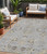 5' X 8' Gray Beige And Ivory Floral Washable Indoor Outdoor Area Rug - 880016598162