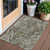 3' X 5' Brown Beige And Tan Abstract Washable Indoor Outdoor Area Rug