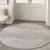 6' Gray And Beige Round Abstract Indoor Outdoor Area Rug