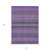 3' X 5' Purple Striped Washable Non Skid Indoor Outdoor Area Rug