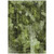 5' X 8' Green Floral Washable Non Skid Indoor Outdoor Area Rug - Green