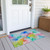 2' X 3' Blue Abstract Washable Non Skid Indoor Outdoor Area Rug Transitional Style - Blue Color