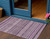3' X 5' Plum And Lilac Striped Washable Indoor Outdoor Area Rug