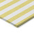3' X 5' Yellow and White Striped Washable Indoor Outdoor Area Rug