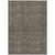 3' X 5' Taupe Denim Blue And Olive Green Striped Washable Indoor Outdoor Area Rug