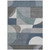 5' X 8' Gray Blue And Ivory Geometric Washable Indoor Outdoor Area Rug