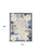 5' X 8' Blue And Grey Floral Stain Resistant Non Skid Area Rug - Blue, Gray
