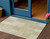 3' X 5' Beige And Ivory Striped Washable Indoor Outdoor Area Rug