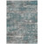 3' X 5' Teal Blue And Gray Geometric Washable Indoor Outdoor Area Rug - Teal Blue, Gray