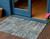 3' X 5' Teal Blue And Gray Geometric Washable Indoor Outdoor Area Rug - Teal Blue, Gray