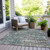 3' X 5' Teal Blue And Gray Geometric Washable Indoor Outdoor Area Rug - Teal Blue, Gray