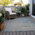 3' X 5' Navy Blue And Beige Abstract Washable Indoor Outdoor Area Rug - Navy Blue, Beige