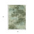 3' X 5' Artichoke Green And Pale Aqua Abstract Washable Indoor Outdoor Area Rug