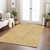 3' X 5' Gold And Ivory Geometric Washable Indoor Outdoor Area Rug Transitional Style - Gold, Ivory Color