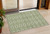 3' X 5' Green And Ivory Geometric Washable Indoor Outdoor Area Rug Transitional Style - Green, Ivory Color