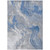 5' X 8' Blue And Ivory Abstract Washable Indoor Outdoor Area Rug - Blue, Ivory