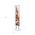 42" White Orange And Brown Solid Wood Garden Stake