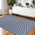 4' X 6' Navy Blue And Ivory Geometric Indoor Outdoor Area Rug