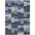 5' X 8' Navy Blue And Sky Blue Geometric Washable Indoor Outdoor Area Rug - 608219293529