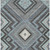 3' X 5' Pewter Charcoal And Sky Blue Tribal Washable Indoor Outdoor Area Rug