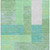 5' X 8' Sage Mint Green Teal Blue And Ivory Geometric Washable Indoor Outdoor Area Rug