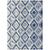 3' X 5' Navy Blue And Ivory Geometric Washable Indoor Outdoor Area Rug