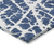 8' Runner Blue and White Abstract Washable Non Skid Indoor Outdoor Runner Rug