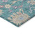 5' X 8' Teal Blue Pink And Ivory Floral Washable Indoor Outdoor Area Rug