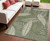 4' X 6' Ivory And Green Palm Leaf Indoor Outdoor Area Rug - Ivory, Green