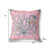 26" x 26" Pink Peacock Blown Seam Floral Indoor Outdoor Throw Pillow Home Accent