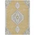 3' X 5' Gold Gray And Ivory Oriental Washable Indoor Outdoor Area Rug