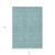 5' X 8' Teal Blue And Gray Geometric Washable Indoor Outdoor Area Rug - Teal Blue, Gray