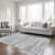 3' X 5' Gray And Ivory Abstract Washable Indoor Outdoor Area Rug